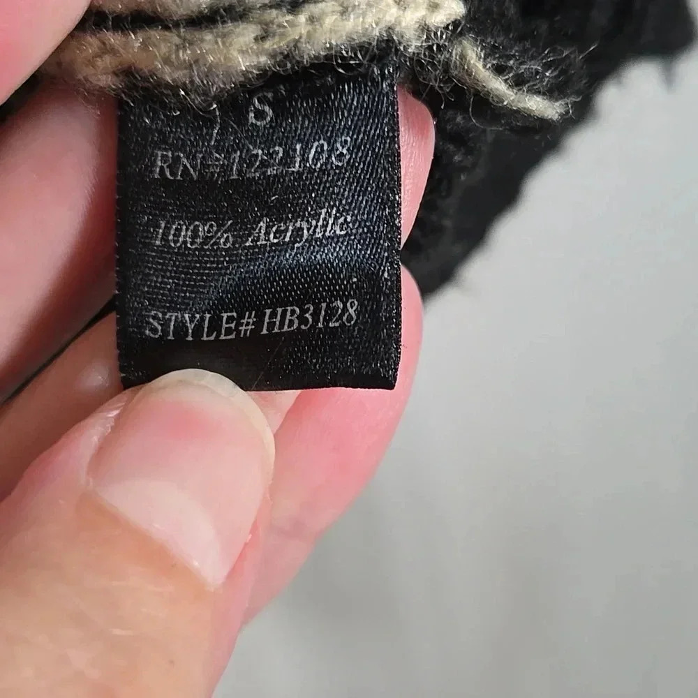 Mak B By Mac Black and Tan Cat Cardigan Size Small - Picture 3 of 6